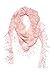Cindy and Wendy Lightweight Triangle Floral Fashion Lace Fringe Scarf Wrap for Women (Light Pink)