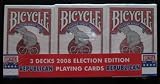 Bicycle 3 Pack 2008 Republican Election Editon Playing Cards