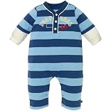 striped coverall(milk 6-9mos)