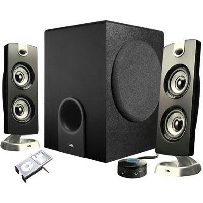 New Cyber Acoustics Platinum CA-3602 Speaker System 2.1-Channel 30W RMS/62W PMPO High Quality