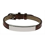 Eve's Addiction Brown Leather ID Bracelet