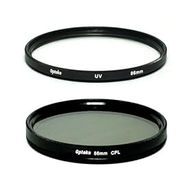 Opteka 86mm High Definition� Circular Polarizing + UV (0) Ultra Violet Haze Multi-Coated Glass Filter Kit