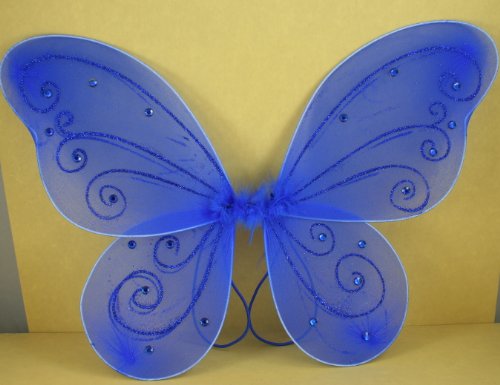 Royal Blue Butterfly Fairy Costume Wings 18