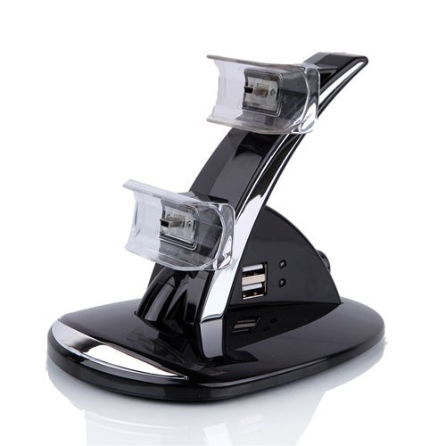 Quality NEW LED Dual Controller Charger Dock Station Stand Charging for Playstation PS3