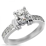 Cheapest Games and Toys, Diagona-37462, Round Cut Diamond Engagement Ring in 18KT white gold 1.05 CT. TW