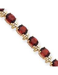 14k Gold Garnet Bracelet