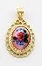 Multi-Color Enameled Flowers Charm, 14K Yellow Gold