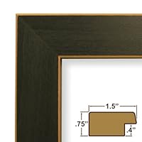 13x25 Picture / Poster Frame, Wood Grain Finish, 1.5' Wide, Blue