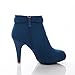 Latasa Women's Fashion Nubuck&velvet Ankle-high High-heel Boots,platform Boots, Buckles Decoration, Zips Side