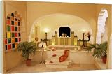 En suite bathroom finished with a hint of Moroccan style - 20 Inch Canvas Print (51 cm) by Robert Harding