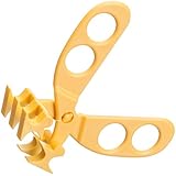 Cuddle Baby 'NOT-QUITE-SHARP' Food Scissor/Portable Food Shearer/Versatile Food Cutter (Comes with Travel Storage case) - Yellow