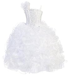Floor Length   Pageant Dress  With a Bow(s) and Ruffles