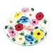 Fusion Art Glass 14-Inch Round Plate with Poppy Design