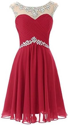 Singmo Women's Short Prom Dresses Homecoming Dress Juniors Graduation Dress Flame US8