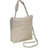 baggallini Zipper Bagg Crinkle Nylon (Champaign/Caspian Blue)