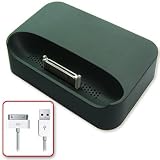 iPhone 3GS 3G black dock docking charger station snyc cradle + USB cable