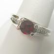 14K White Gold Ruby and Diamond Ring