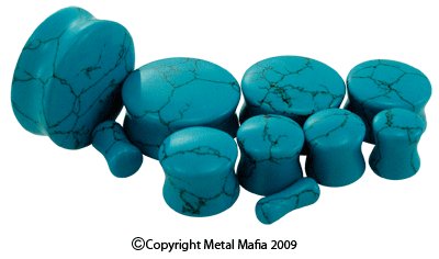 TURQUOISE STONE PLUGS PTRQ0- 0G