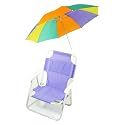 Redmon For Kids Pre-Teen Beach Chair with Multiple Colored Umbrella, Purple