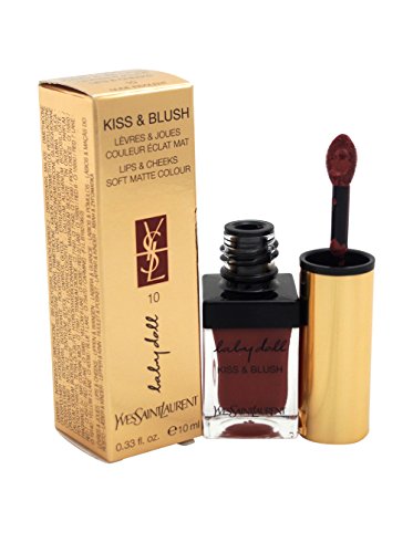 Yves Saint Laurent Baby Doll Kiss and Blush Lip Gloss for Women, No. 10 Nude Insolent, 0.33 Ounce