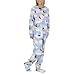 Nick & Nora® Womens Footie Pajamas - Ice Fishing Ducks Blue XL