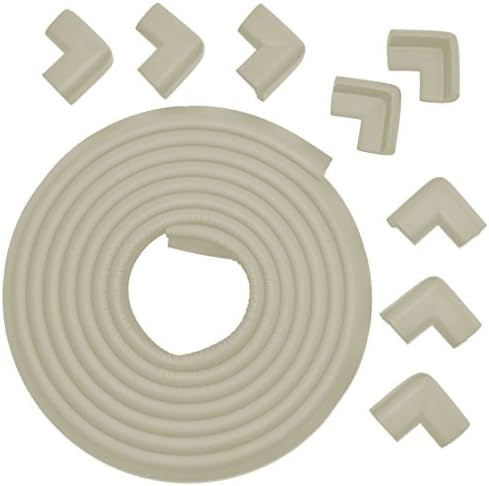 SUPER VALUE PACK Edge And Corner Cushions. Extra Long 16,4ft (5 meters) Edge Cushion and 8 Corner Cushions.FREE E-book "Total Toddler Care" With Your Purchase. The Best Childproofing of Your Home. Protect Your Baby with Corner Guards for Tables - Stylish Oyster Color Bumpers to Match Your Furniture. Easy Installation - Lifetime Guarantee on All Protectors- Child Safety Home Safety Furniture And Edge Protectors