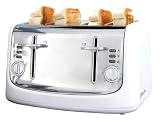 Russell Hobbs 13980 Ethos 4 Slice Compact Toaster in white with variable browning and frozen, cancel and reheat functions