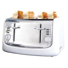 Russell Hobbs 13980 Ethos 4 Slice Compact Toaster in white with variable browning and frozen, cancel and reheat functions