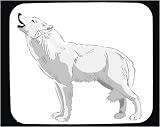Mouse Pad with howling, wolf, animal, tail