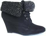 BOTTINES NOIRES REVERS LAINE