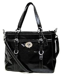 Coach Patent Chelsea Business Shoulder Bag Purse Tote 14022 Black