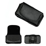 Black Horizontal Leather Pouch For Samsung Convoy U640 Phone Case Cover wit ....
