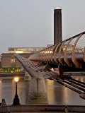 Millennium Bridge and Tate Modern, London, England, United Kingdom Photographic Poster Print by Charles Bowman, 30x40