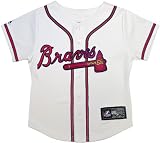 MLB Atlanta Braves Jason Heyward #22 Juvi Girls Replica Player Name And Number Jersey By Majestic (WHITE/PRO NAVY/PRO SCARLET, MEDIUM)