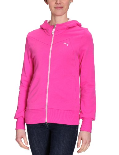 PUMA Damen Sweatjacke Large Logo Hooded, raspberry rose-pink lady, XXL, 819192 07