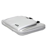 Toshiba Satellite U405-S2856 13.3" Laptop Carrying CaseCrown Double Memory Foam Case with Front Pocket (Metallic Silver)