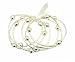Bracelet - B135 - 6 pc Tube Beads and Balls Bangle Set - Stretch - Silver Tone