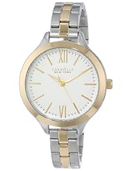 Caravelle New York Womens 45L139 Analog Display Japanese Quartz Two Tone Watch
