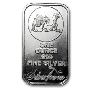 Silvertowne One Ounce .999 Fine Silver Bullion Bar Silvertowne One Ounce .999 Fine Silver Bullion Bar