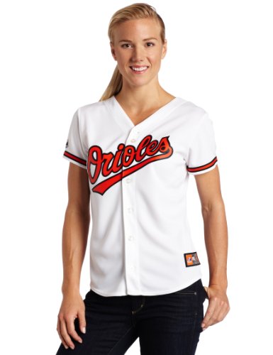 MLB Women's Baltimore Orioles Replica Jersey,White,Small