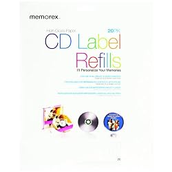 20-labels White Photo Gloss CD Labels 1440dpi for Inkjets