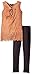 Amy Byer Girls' Big Knit Suede Lasercut Tunic with Legging