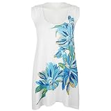 Misses IZOD Floral Back Tie Tunic Tank Top