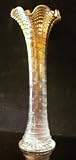 Imperial Ripple 12 3/4" Smoke Carnival Glass Vase