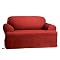 Sure Fit Cotton Duck T-Cushion Sofa Slipcover - Claret
