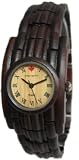 Tense Bamboo Round Dark Sandalewood Bracelet Womens Watch B8009D