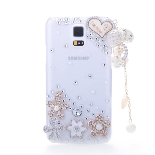 EVTECH(TM) Full Rhinestones Series Luxury Crystal Diamond Bling Design Hard Faceplate Protector Cover Case for Samsung Galaxy S5 I9600 Samsung Galaxy S5/ GS 5 AT&T G900A/ Sprint G900P/ Verizon G900V/ T-mobile G900T (100% Handcrafted)