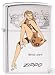 Zippo "Nose Art Pinup Girl" Lighter, 6883, High Polish Chrome