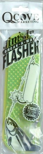 Qcove Fishing Tackle Jim's Break-A-Way Flashers, Chartreuse Scale