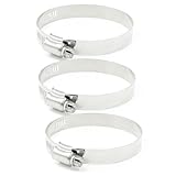 uxcell ホースクランプ　ウォームギア　カットアウトデザイン　52-76mm　調整可能　3個